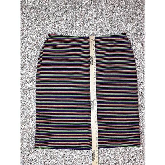 Talbots Rainbow Striped Pencil A Line Skirt Lined Womens Size 10 Petite - Picture 3 of 7